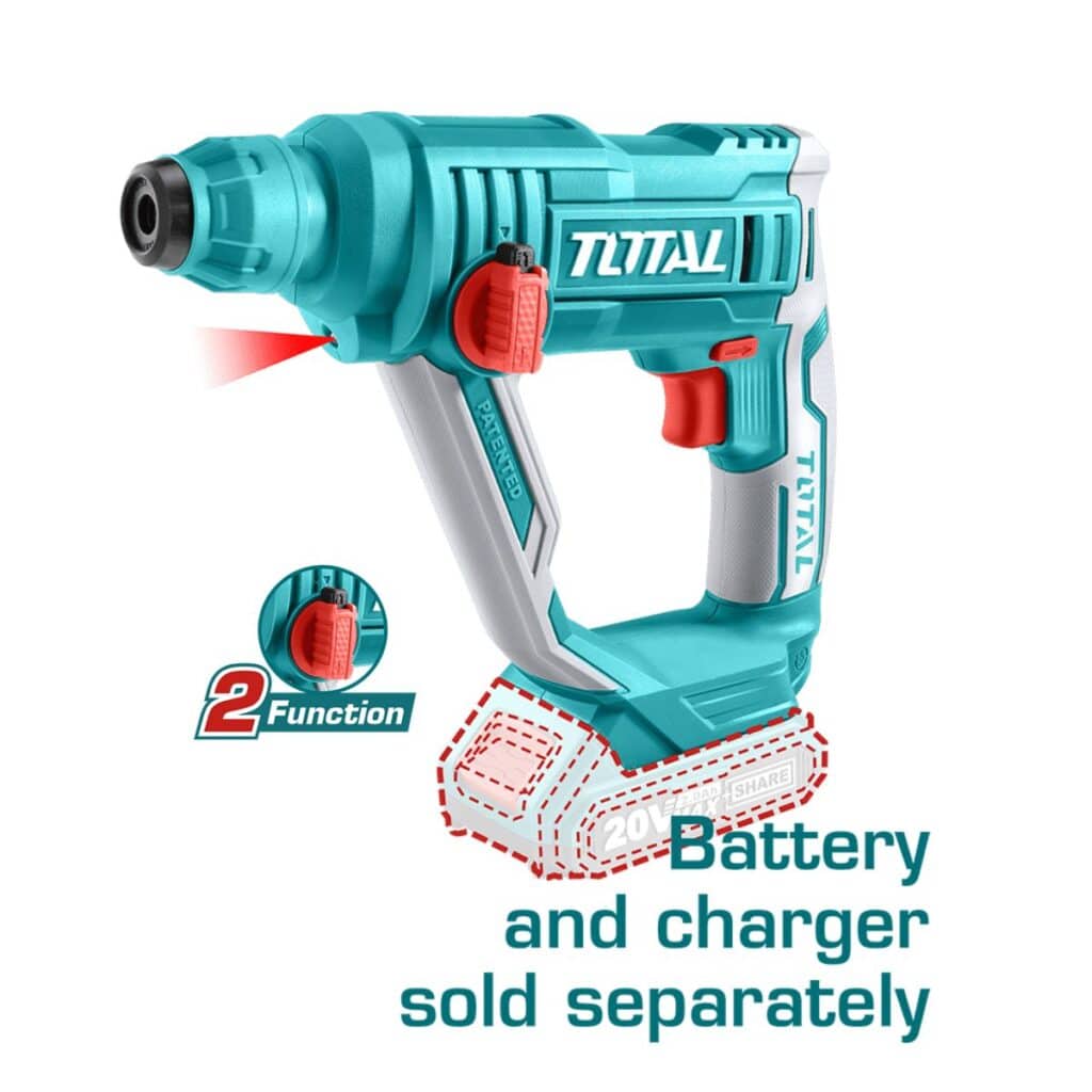 ROTOMARTILLO PERFORADORDS+ LI-ION 20V 16MM 1.5J 0 – 5100BPM TOTAL – TRHLI1601