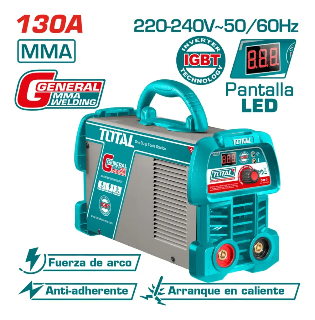 MAQUINA DE SOLDAR INVERTER MMA 15-130A LCD E:1.6-3.2  TOTAL- TW213059