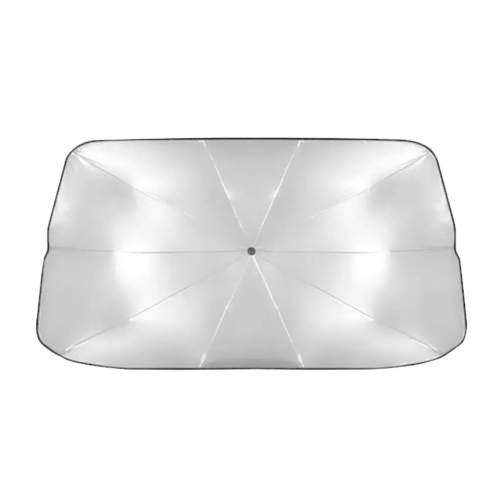 TAPASOL EXPANDIBLE CON MANGO TITANIO HIERRO +TELA 145X79CM PARA SUV – G54031-L