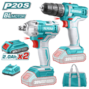COMBO 2 EN 1 LLAVE DE IMPACTO 300NM + TALADRO BRUSHLESS LI-ION 20V 2X2.0AH -TCKLI2017