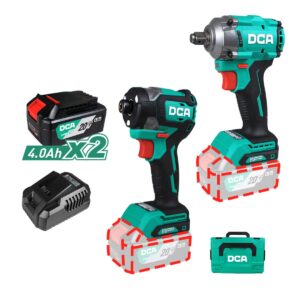 COMBO LLAVE DE IMPACTO 500NM + DESTORNILLADOR DE IMPACTO 300/358NM 20V BRUSHLESS 20V 2X4.0AH - ADKIT29EK