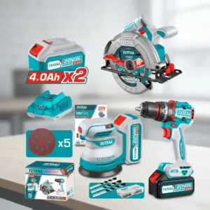 COMBO 3 EN 1. TALADRO PERCUTOR  + SIERRA CIRCULAR + LIJADORA 2X4.0 +ACESORIOS TOTAL - TOSLI250181
