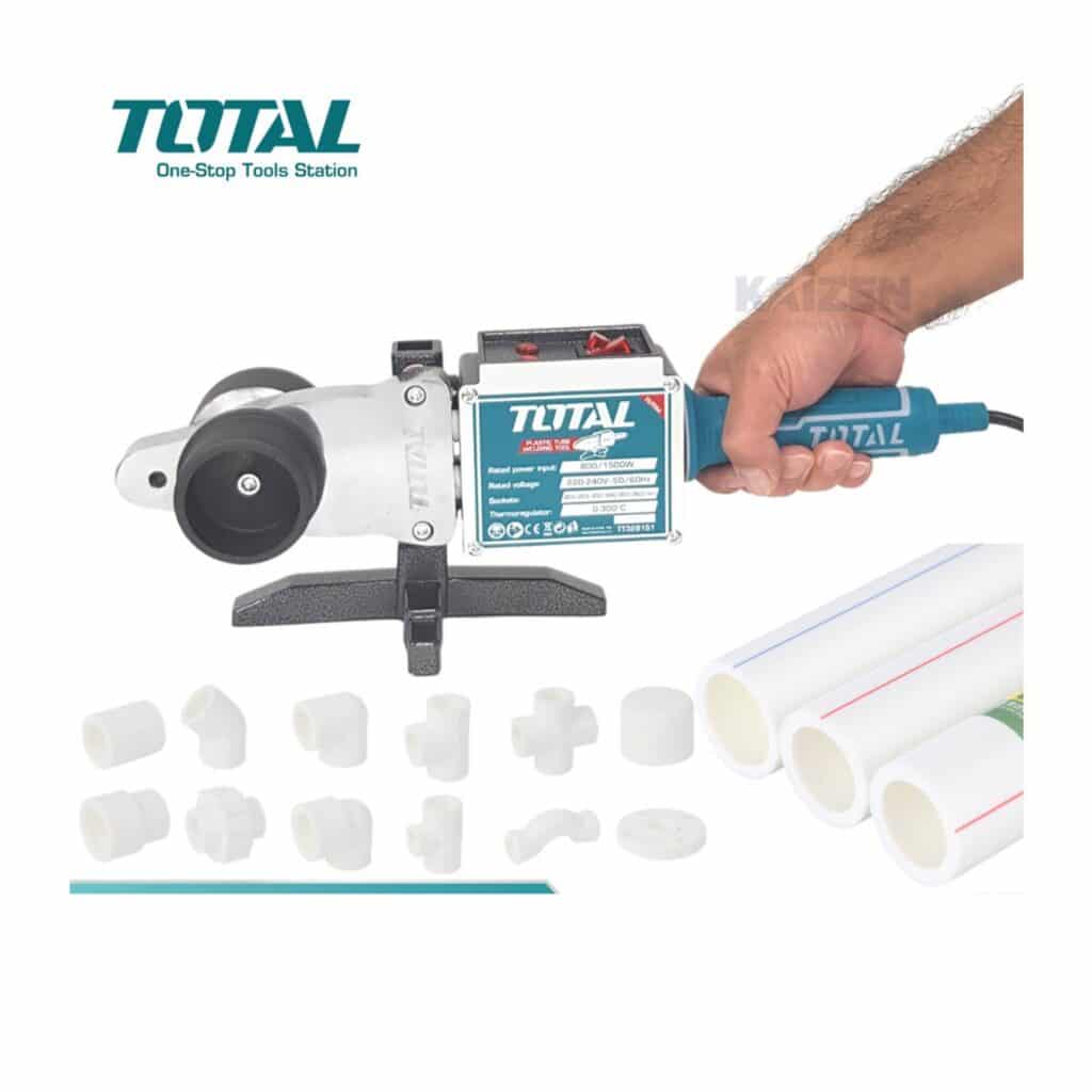 SOLDADORA DE TUBO PLASTICO 220V 1500W INC SOCKETS 20-63MM 300C INDUSTRIAL – TT328151