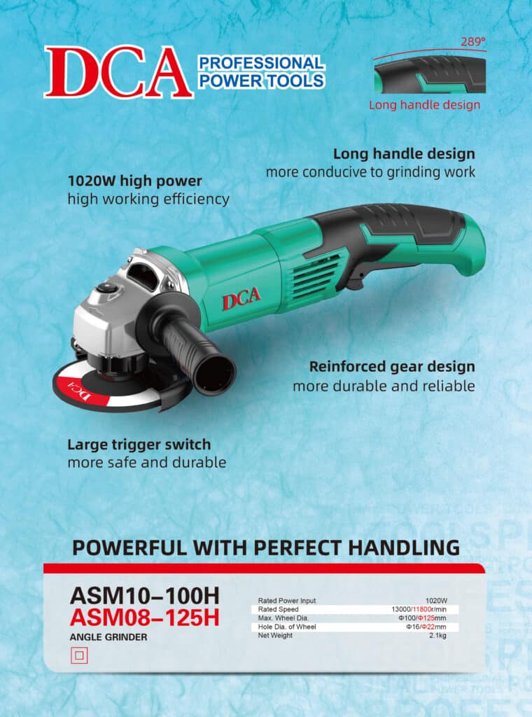 AMOLADORA ANGULAR  4.5″ 1020W 11800RPM 115MM D22MM  MANGO LARGO – ASM07-115H