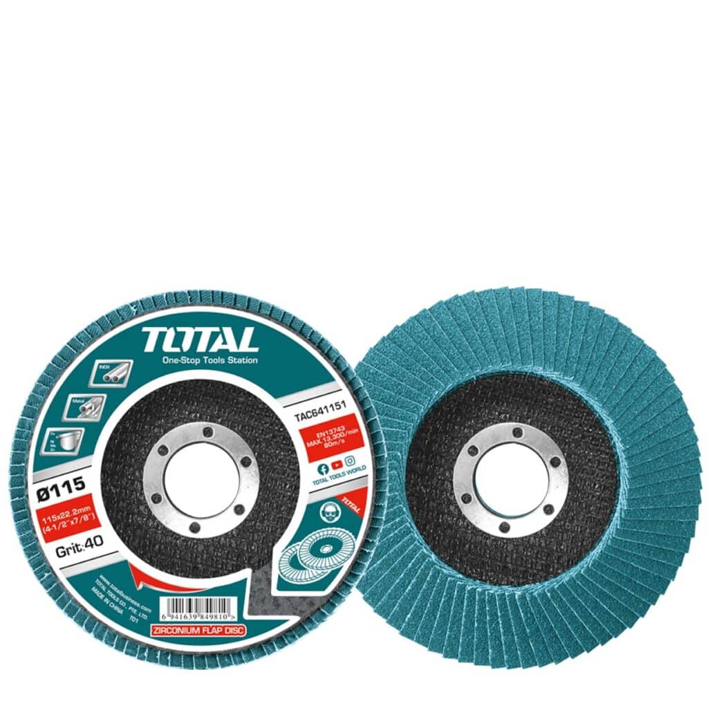 DISCO FLAP ZIRCONIO 4.5″ 115X22MM P40 –  TAC641151