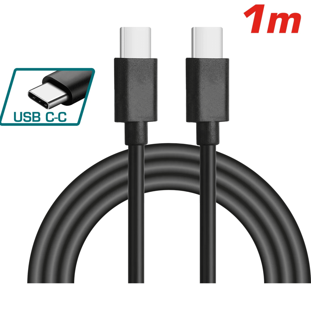 CABLE USB TIPO C/C 1M 3A PARA CARGADOR S12 – TIUCC02
