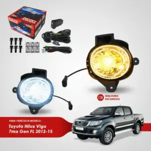 SET DE NEBLINEROS PARA TOYOTA HILUX VIGO 2011 - 2015 PTY-341L