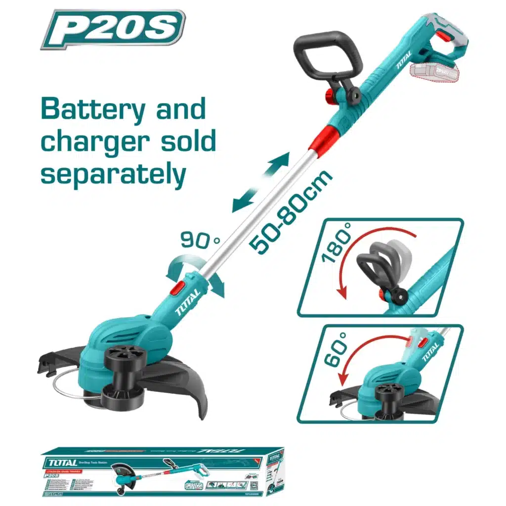 GUADAÑA DESMALEZADORA DE HIERBA INALÁMBRICA 20V A BATERÍA – TGTLI20328