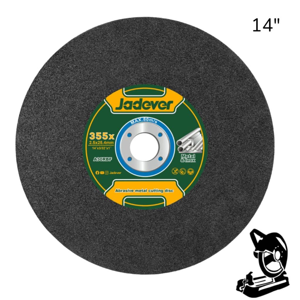 DISCO ABRASIVO PARA DE CORTE  METAL PARAXTRONZADORA 14″ 355 X2.5MM – JDAC1314