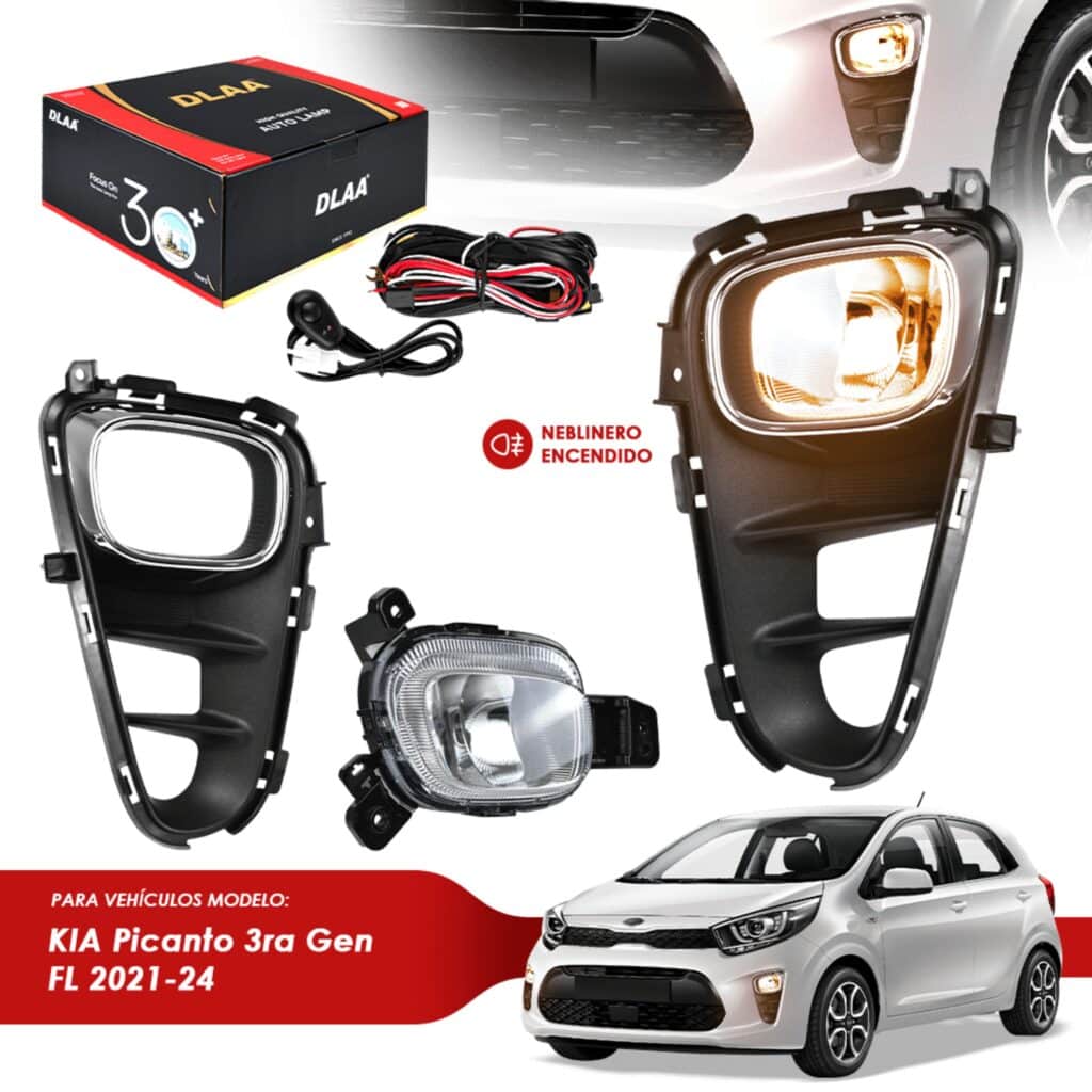 SET DE NEBLINEROS PARA KIA PICANTO 3RA GEN FL 2021 – 2024 – KA0813E