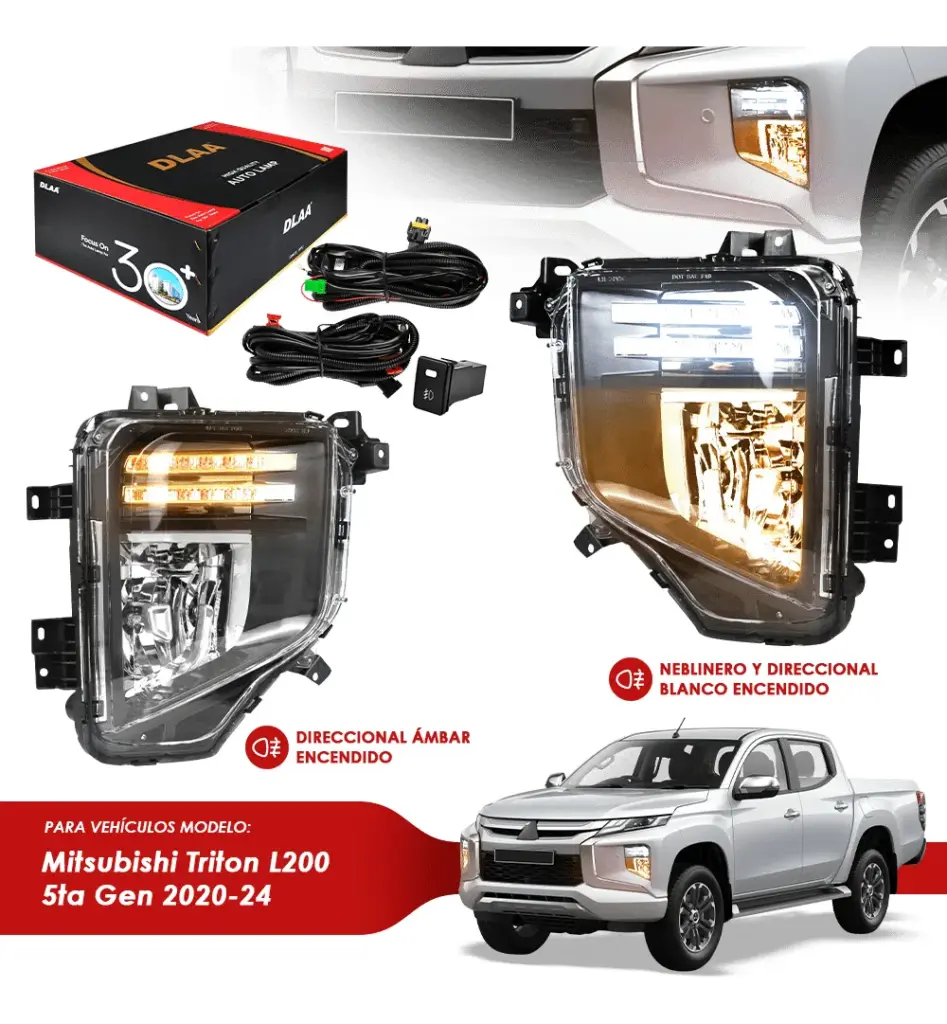 SET DE NEBLINEROS LED PARA MITSUBISHI TRITON L200 5TA GEN 2020-2024 – MB9049-LED