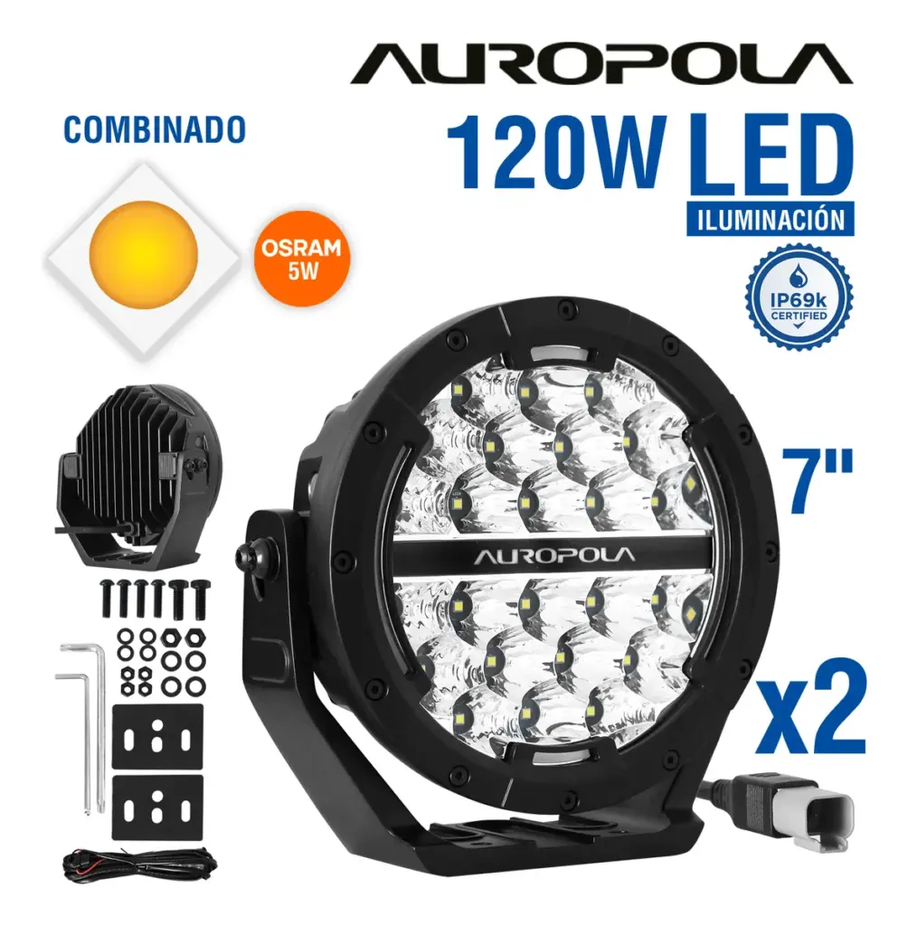 LUZ DE TRABAJO COMBINADO 7PULG 120W OSRAM 5W – PR7-C34D1-AW