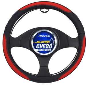 CUBRE VOLANTE CUERO GEN NEGRO 3P DARK RED - SFW-N1746RD