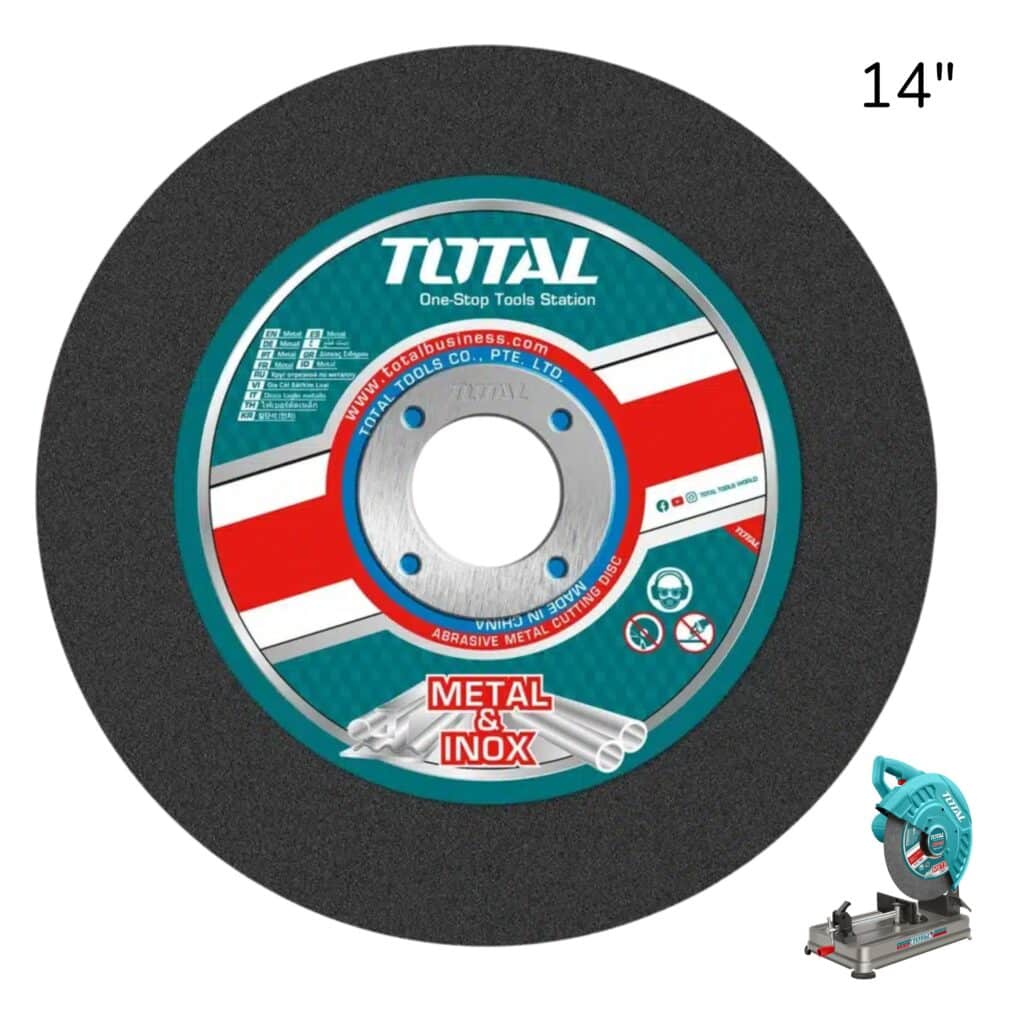 DISCO ABRASIVO DE CORTE METAL PARA TRONZADORA 14″ 355 X 2.5 X 25.4 MM PLANO S. SELECT TOTAL – TAC2253551