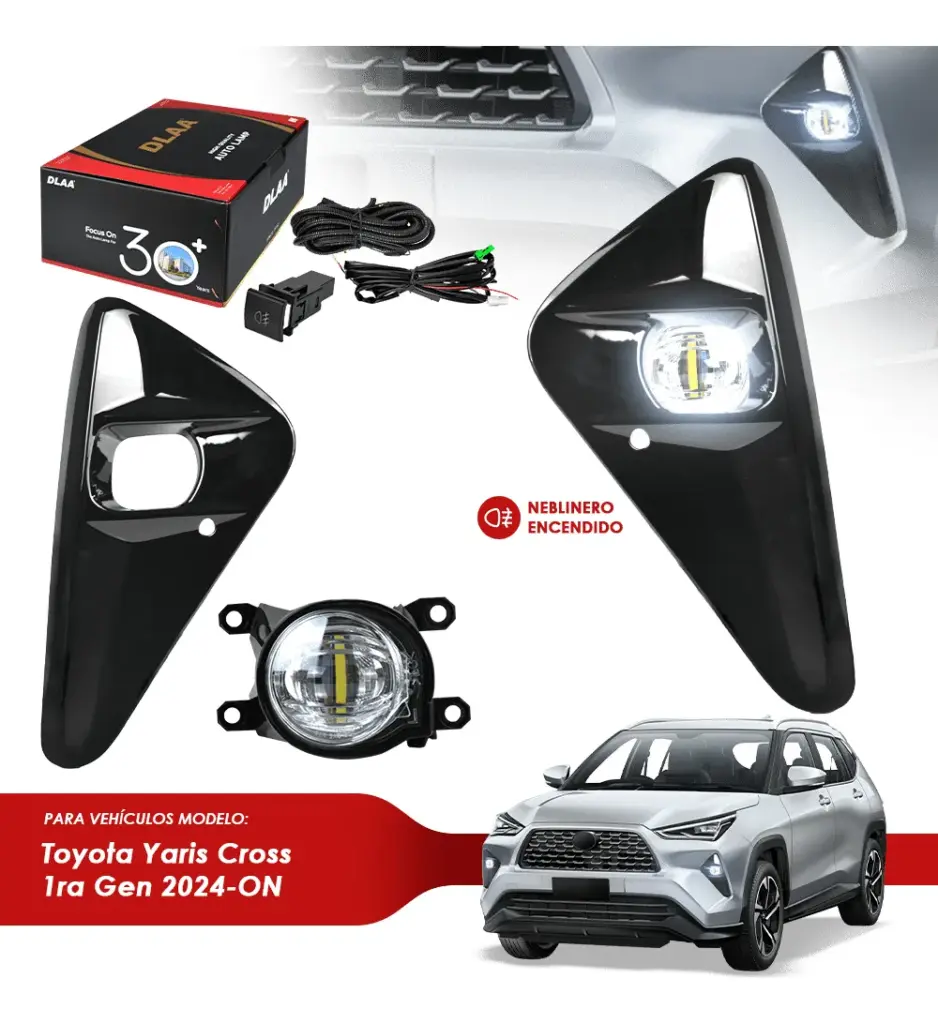 SET DE NEBLINEROS LED PARA TOYOTA YARIS CROSS 1RA GEN 2024 EN ADELANTE – TY5716-LED