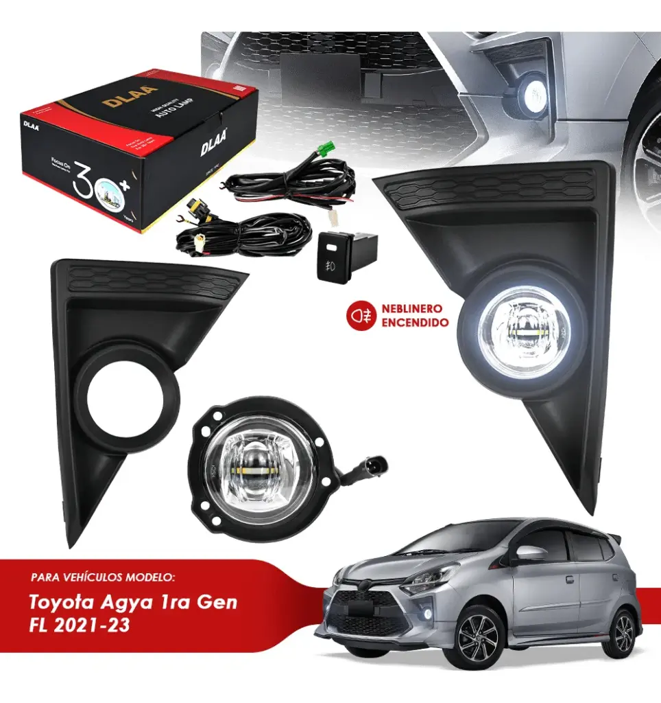 SET DE NEBLINEROS LED PARA TOYOTA AGYA 1RA GEN FL 2021-2023 – TY8149-LED