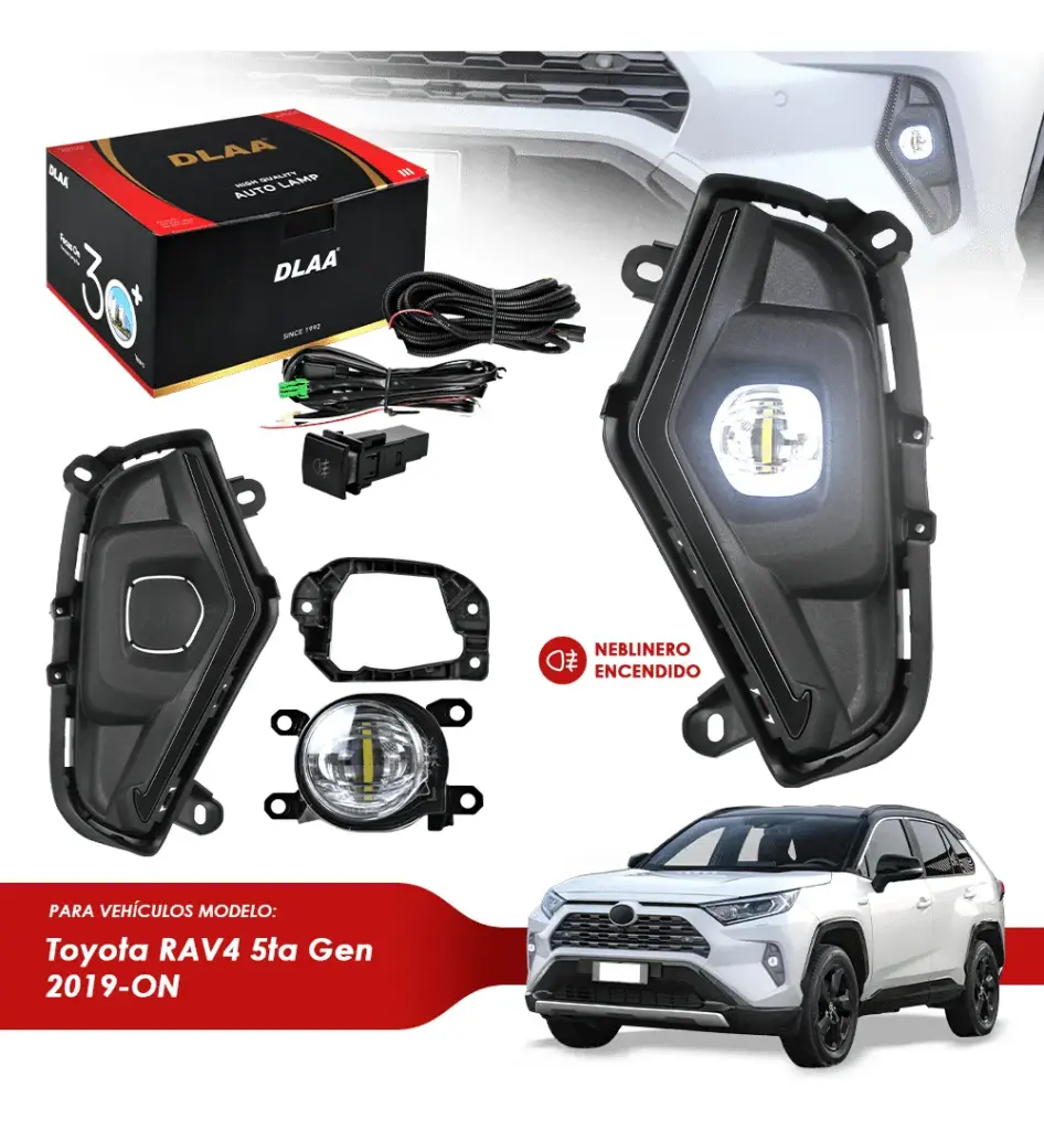 SET DE NEBLINEROS LED PARA TOYOTA RAV4 5TA GEN 2019 EN ADELANTE – TY9407-LED