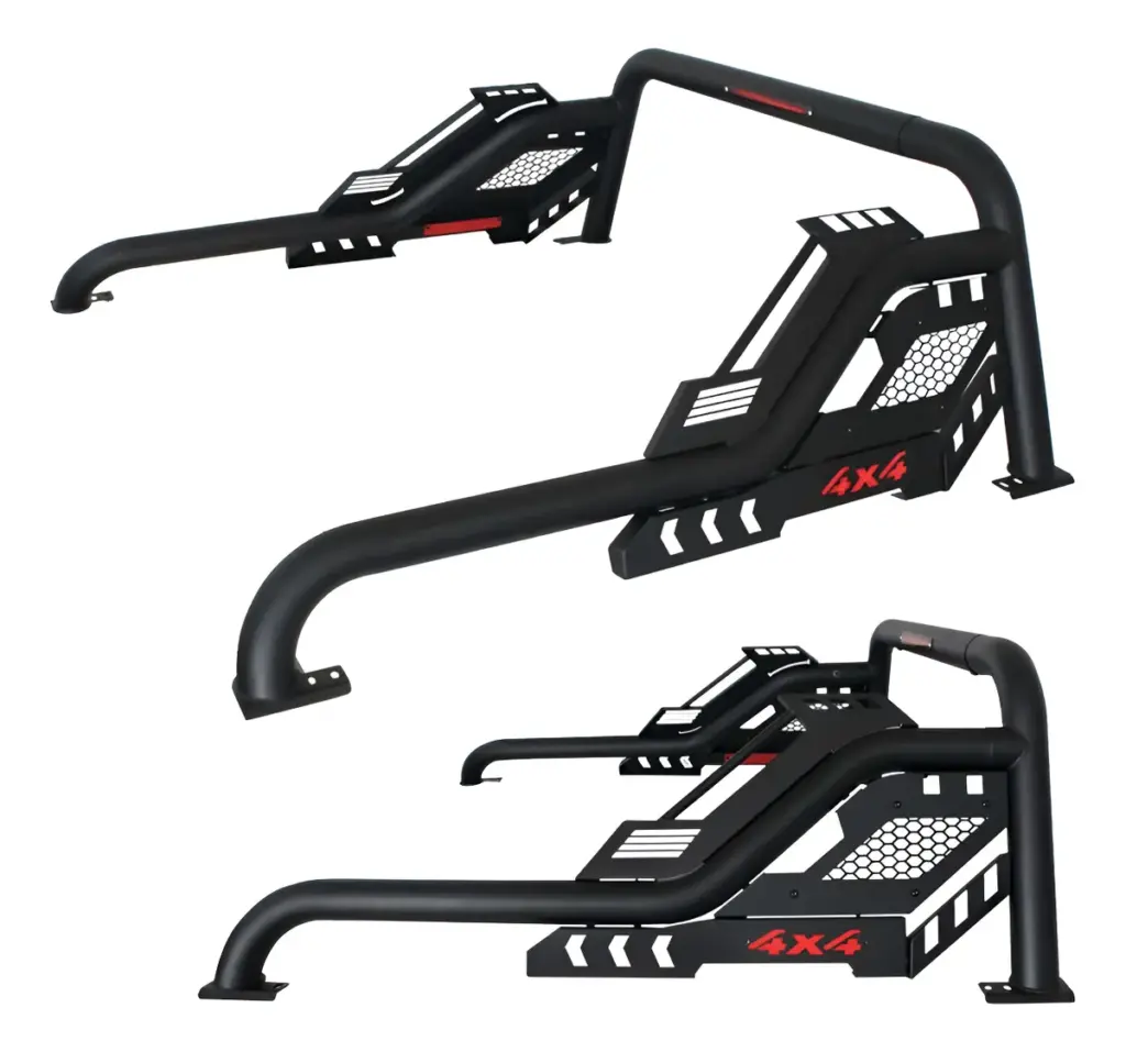 ANTIVUELCO DE ACERO UNIVERSAL NEGRO CON LUZ DE FRENO – X35005