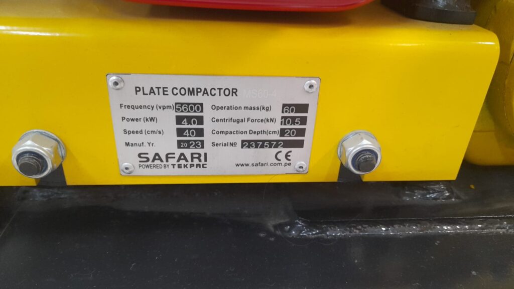 COMPACTADOR 5.5HP 61KG 10.5KN MOTOR HONDA GX160 – MS60-4