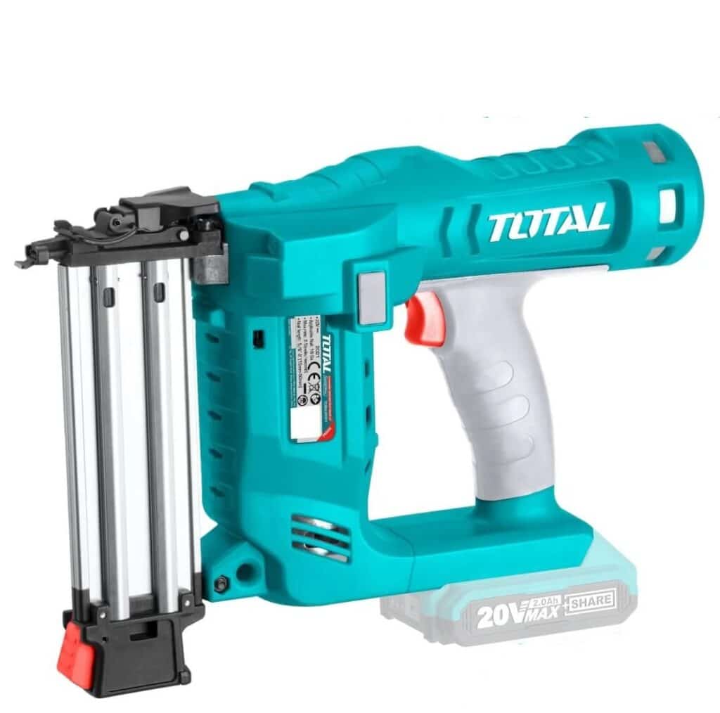 CLAVADORA DE PARED 20V LI-ION. CLAVOS TIPO F15~F50. CAPAC. :100 CLAVOS. SET +CARGADOR Y BATERIA 2.0AH TOTAL- TCBNLI2016