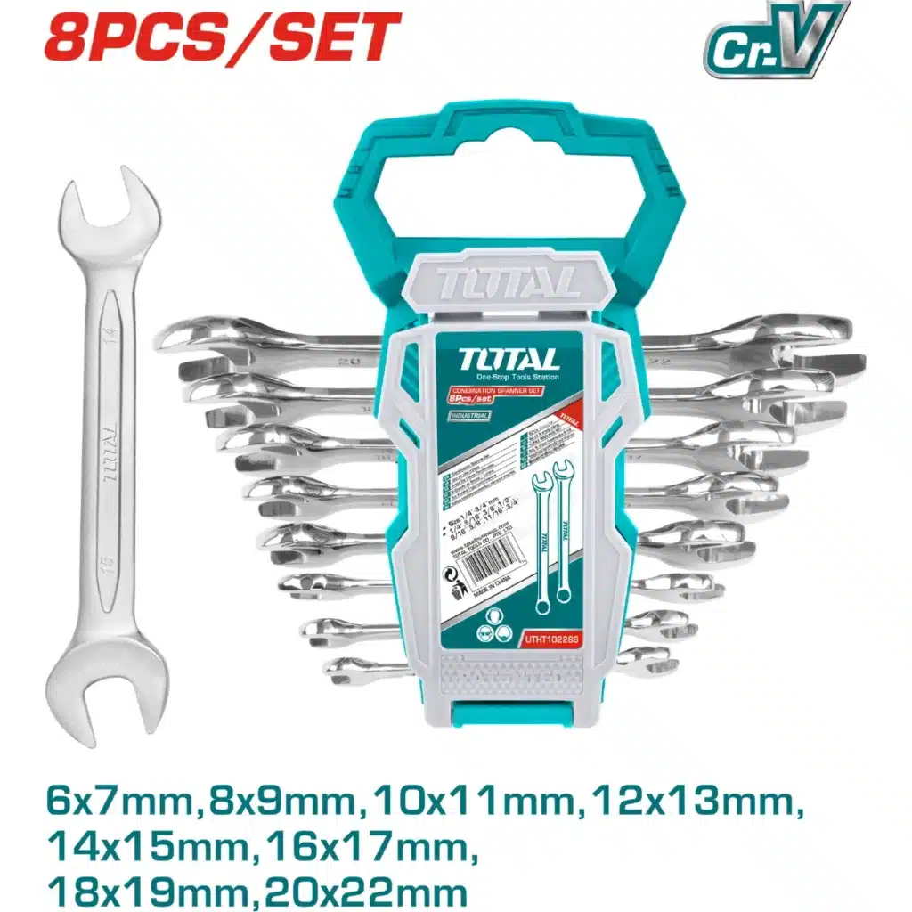 SET DE LLAVES ABIERTAS 6-22MM CRV 8PZS/SET INDUSTRIAL – THT102386