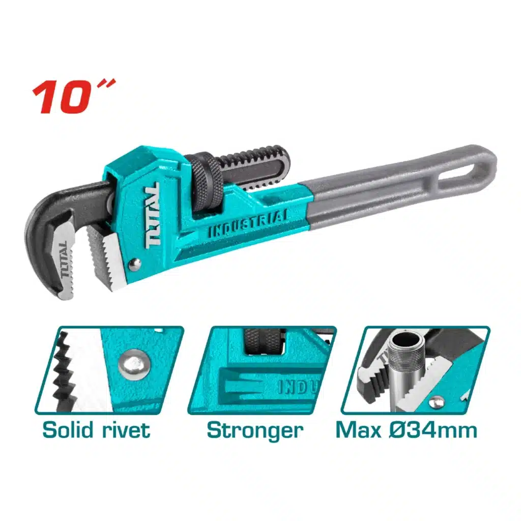 LLAVE STILLSON 10″ MAX. 34MM ACERO AL CARBON TOTAL – THT171006