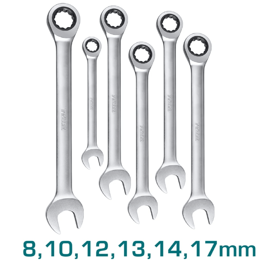 SET DE LALVES COMBINADA RATCHET 8-17MM CR-MO ALTA CALIDAD 6PCS/SET IN – THT102RK566