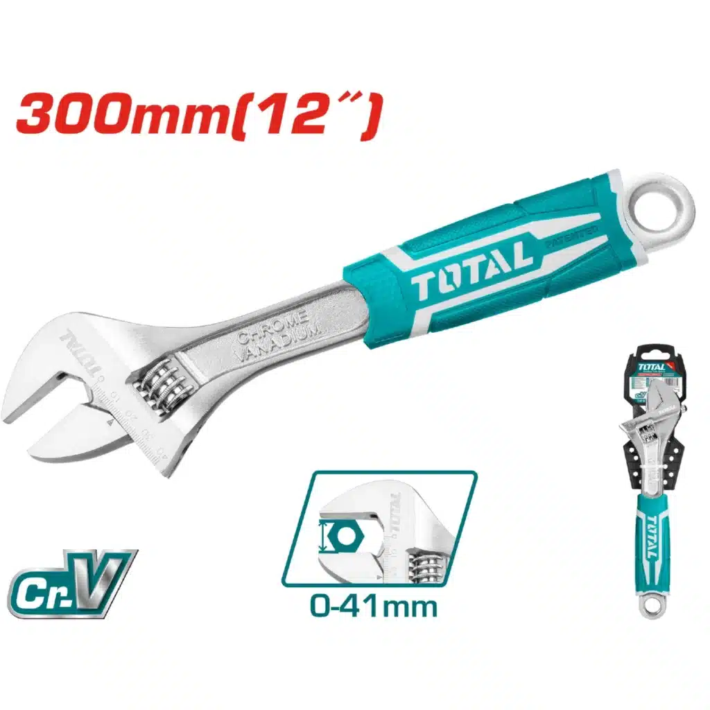 LLAVE INGLESA AJUSTABLE 300MM(12») CRV 0-41MM – THT101126