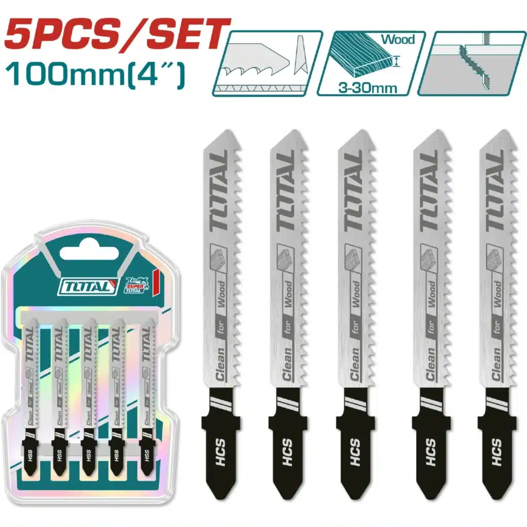 CUCHILLAS PARA CALADORA 5PZS MADERA 74MM 10TPI HCS – TAC51101B