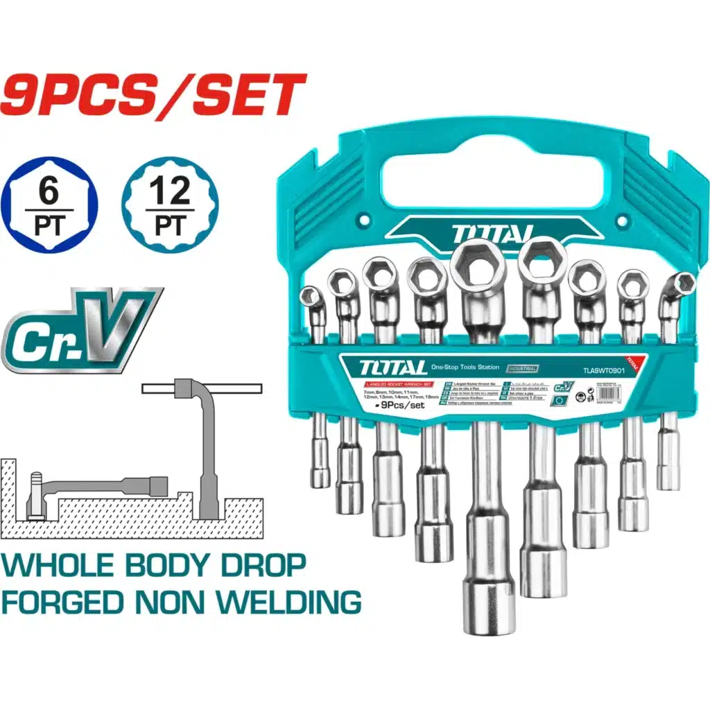 KIT DE LLAVES L PARA SOCKET 9PCS CR.V 7/8/10/12/13/14/17/19 INDUSTRIAL