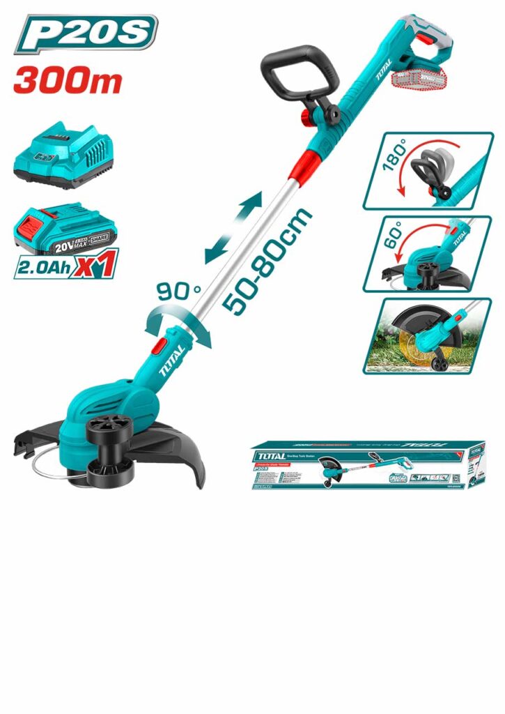 GUADAÑA 20V INALÁMBRICO  8200RPM 300MM LINEA 1.6MM LONGITUD 5M 1X2.0AH – TGTLI203285