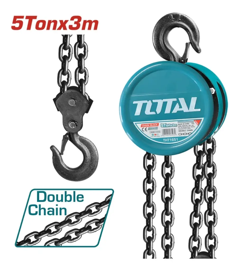TECLE 5 TONELADAS 3M CADENA DOBLE  INDUSTRIAL – THT1651