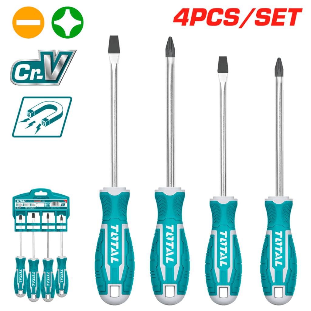SET DESTORNILLADORES TOTAL THT250604 CRV X4PCS