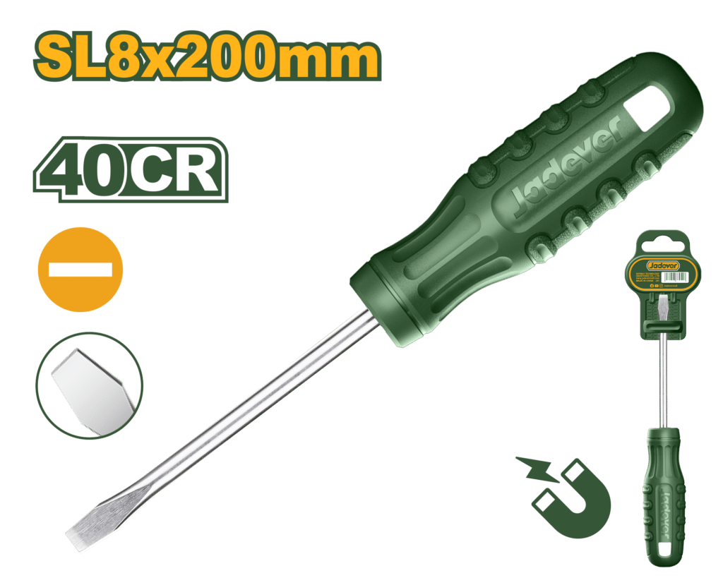 DESTORNILLADOR PLANO 40CR SL8 200MM D:6.0MM – JDSD3988