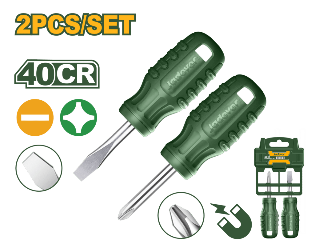 SET DE DESTORNILLADORES 40CR SL6.5 PH2 38MM 2PCS – JDSS2202
