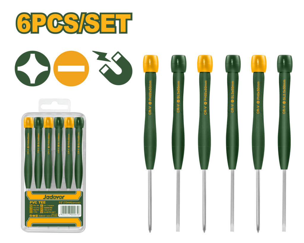 SET DE DESTORNILLADORES DE PRESICION CRV 6PCS – JDSS2B06