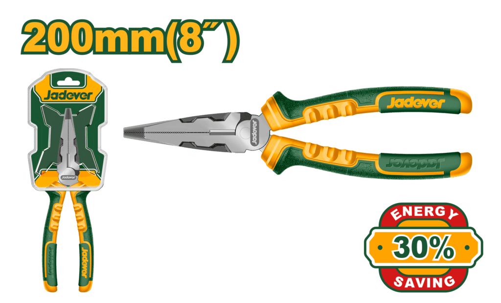 ALICATE PUNTA LARGA ALTO APALANCAMINETO 8″ 200MM – JDPL2718