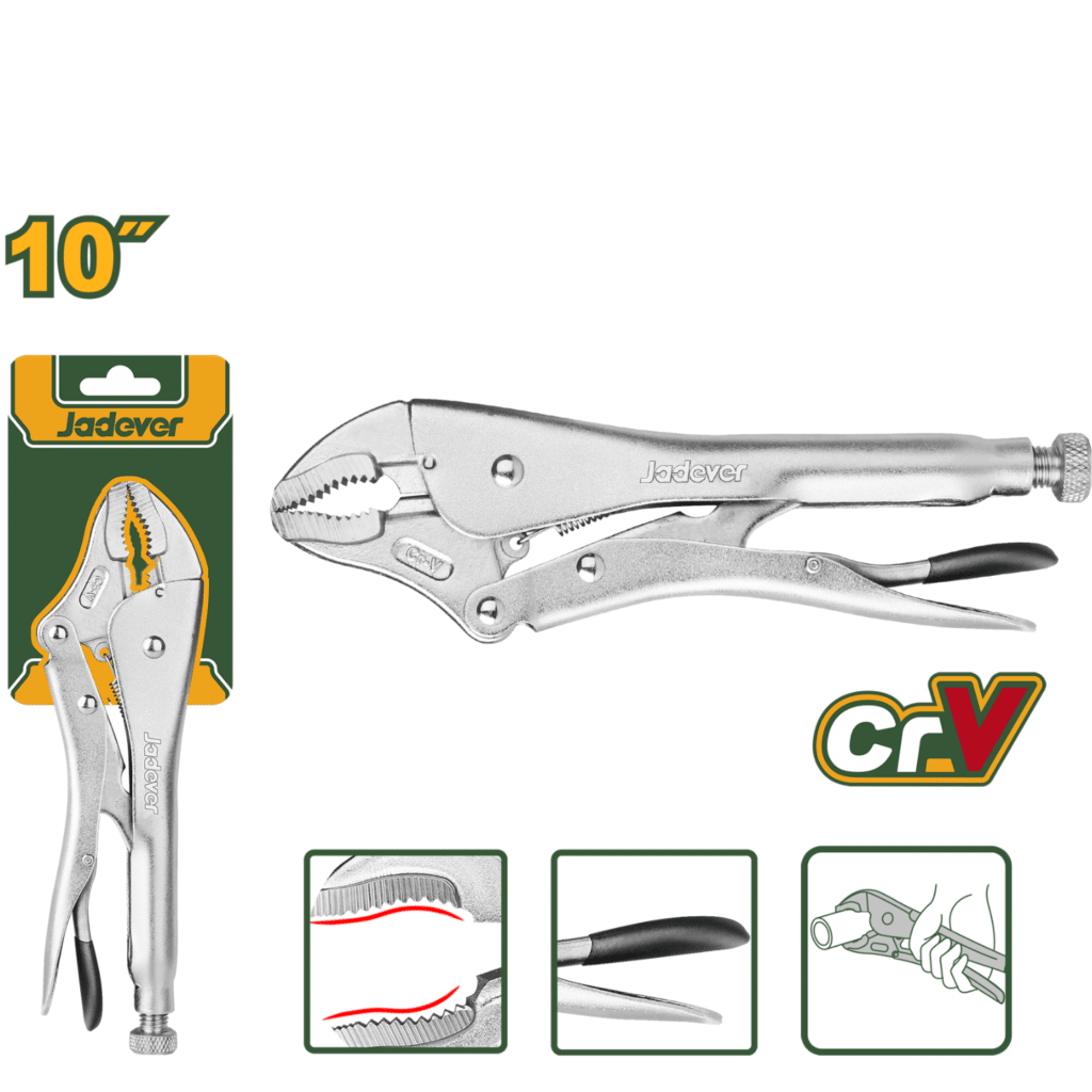 ALICATE DE PRESION CURVO CR-V 10″ NIQUELADO 0-43MM – JDLP1C02