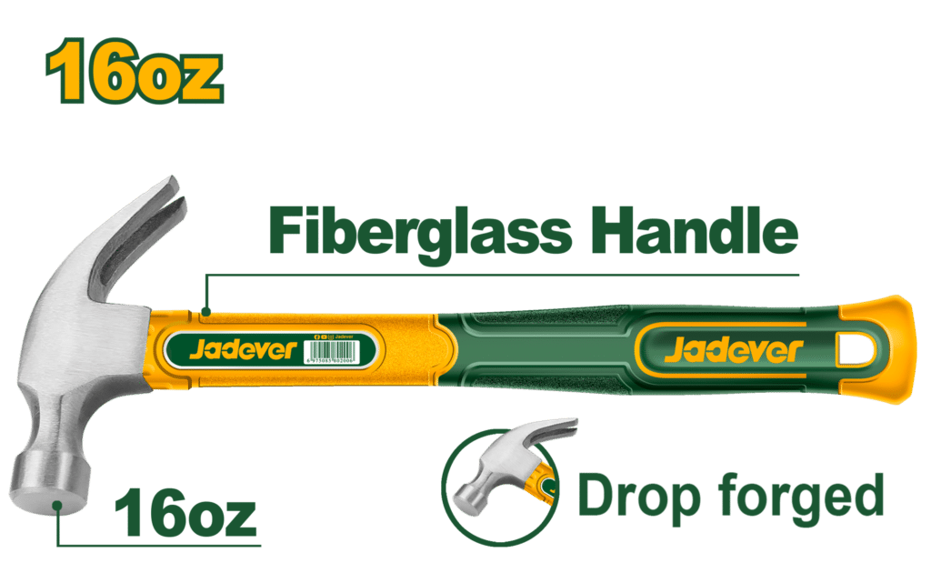 MARTILLO 16OZ 450G MANGO DE FIBRA – JDHM3316