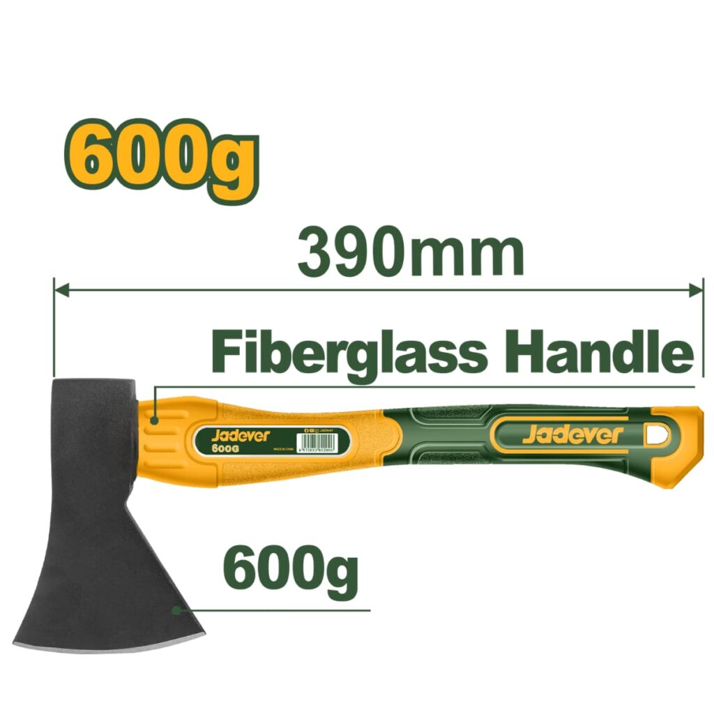 HACHA 600G LOG: 390MM MANGO DE FIBRA – JDHM6306