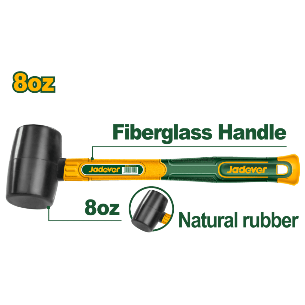 MARTILLO DE GOMA 8OZ MANGO DE FIBRA – JDHM7301