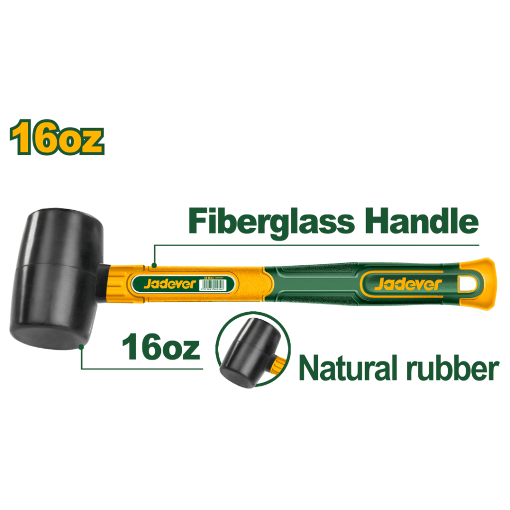 MARTILLO DE GOMA 16OZ MANGO DE FIBRA –  JDHM7302