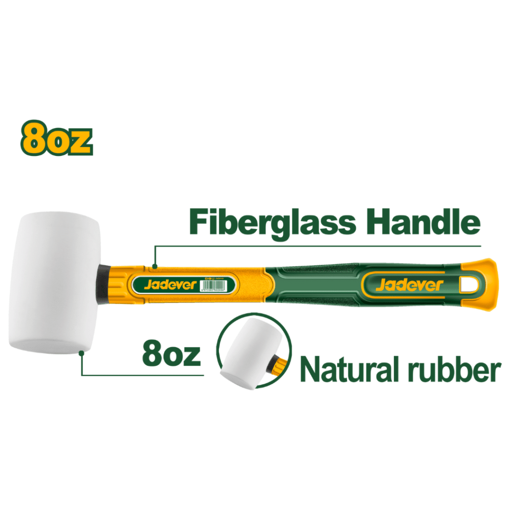 MARTILLO DE GOMA NATURAL 8OZ MANGO DE FIBRA – JDHM7303