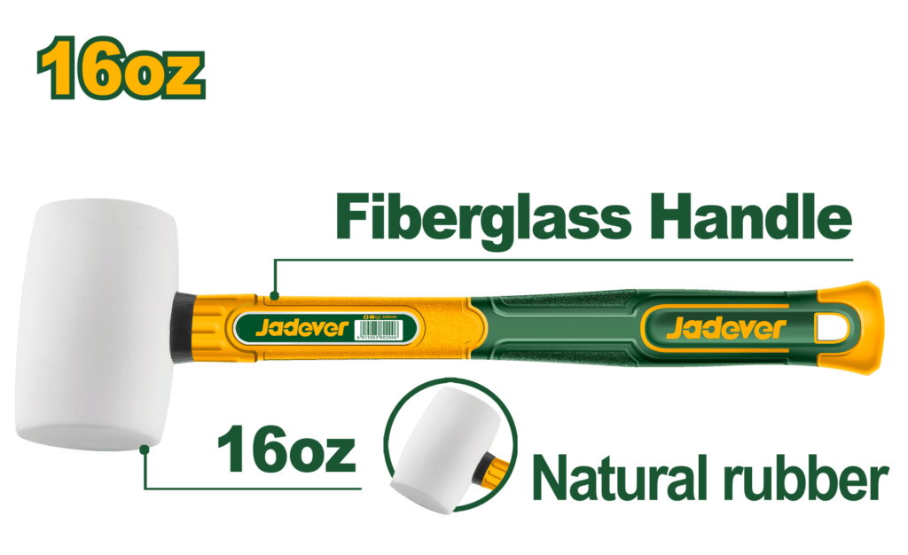 MARTILLO DE GOMA NATURAL 16OZ MANGO DE FIBRA – JDHM7304