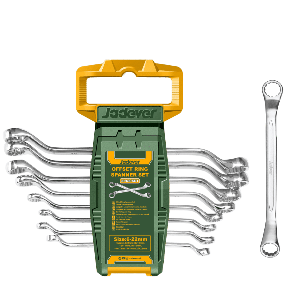 SET DE LLAVES CORONA ACODADA 6-22 8PCS – JDFR3208