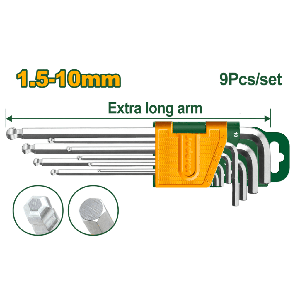 SET DE LLAVE HEXAGONAL CRV 9PCS  – JDHK2292