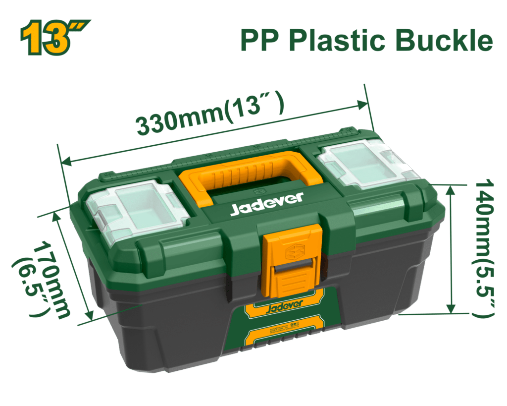 CAJA PORTA HERRAMIENTAS 13″ PP 330X170X140MM – JDTB1313