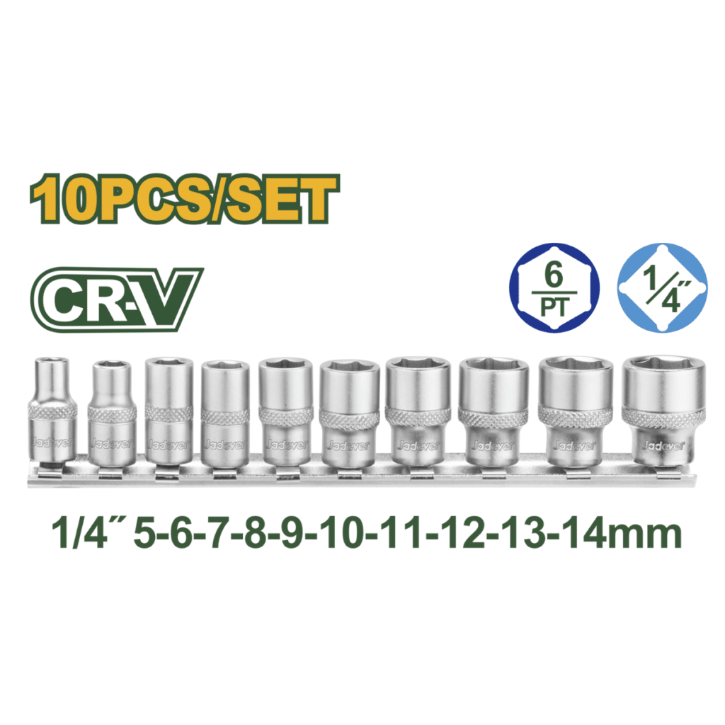 SET DE DADOS 1/4″ 10PCS – JDST4410