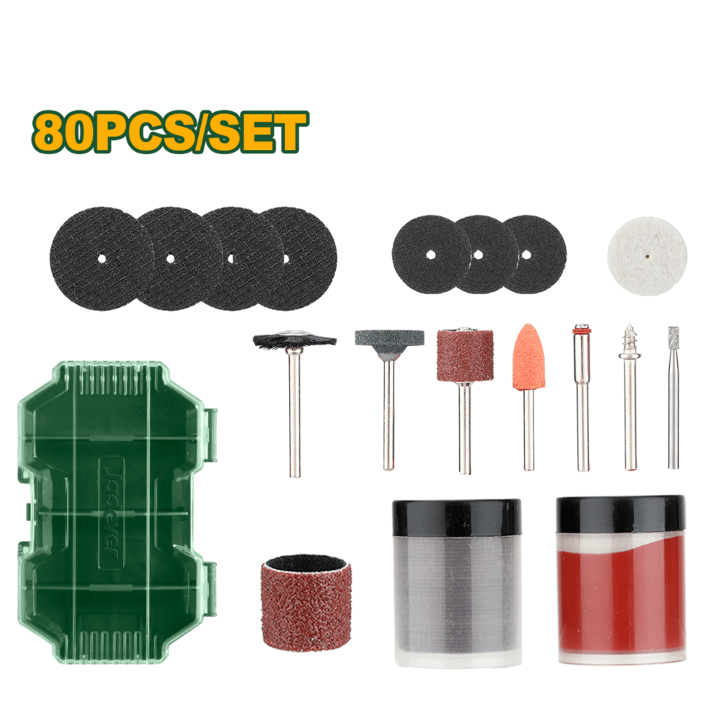 ACCESORIOS PARA RECTIFICADORA  O BREMEL 1/8″ 80PCS – JDRR7080