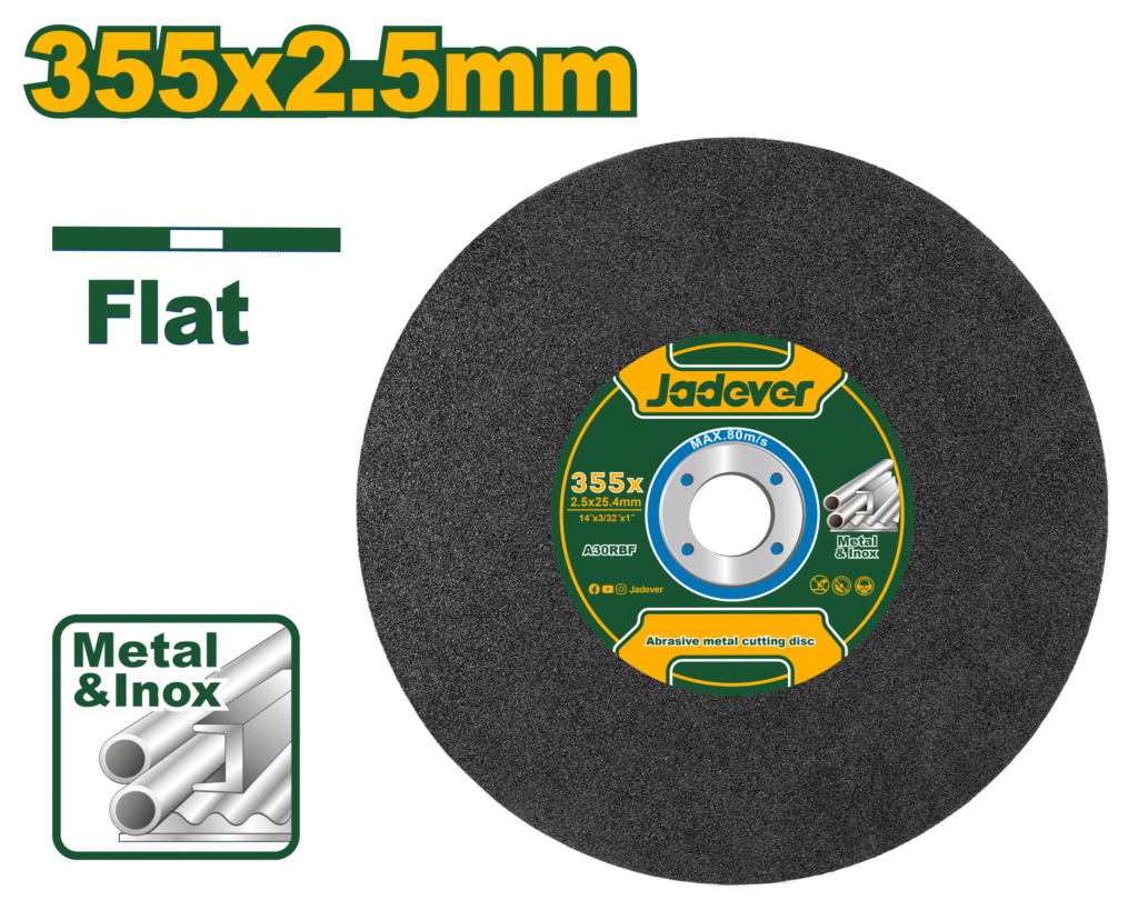 DISCO ABRASIVO PARA CORTE DE METAL TRONZADORA 14″ 355 X2.5MM – JDAC1314